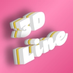 Güzel 3D efektiyle metin
