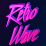 Retrowave 3D metin oluşturucuda güzel yazı tipi ve efekt