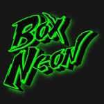 Kutu efektiyle güzel neon metin