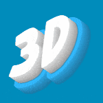 3D yazı tipi GIF animasyonu