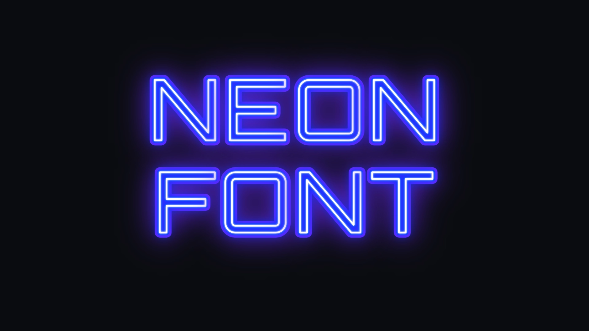 Klasik neon font ile güzel yazı
