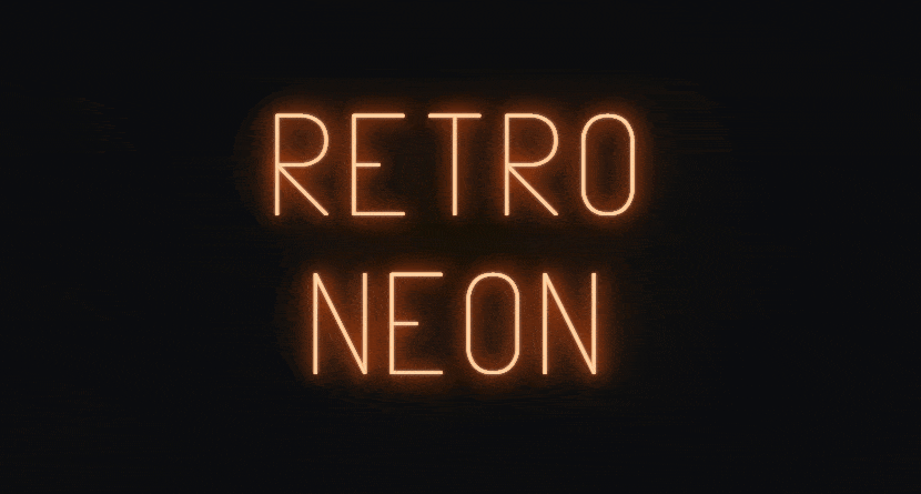 Retro tarz neon