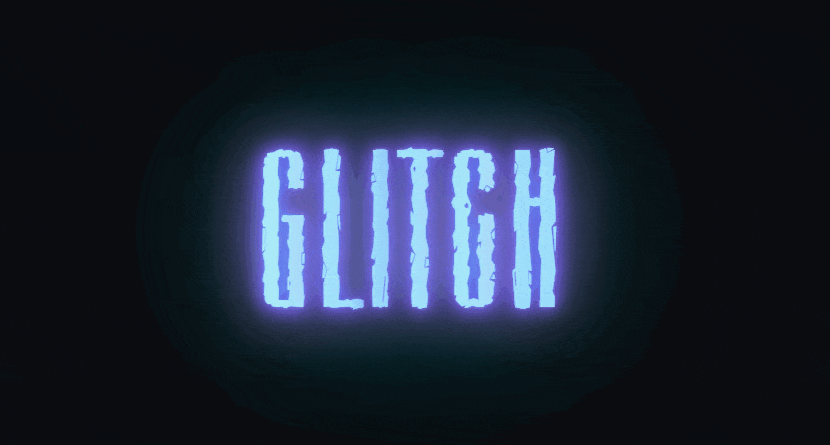 Glitch neon efekti