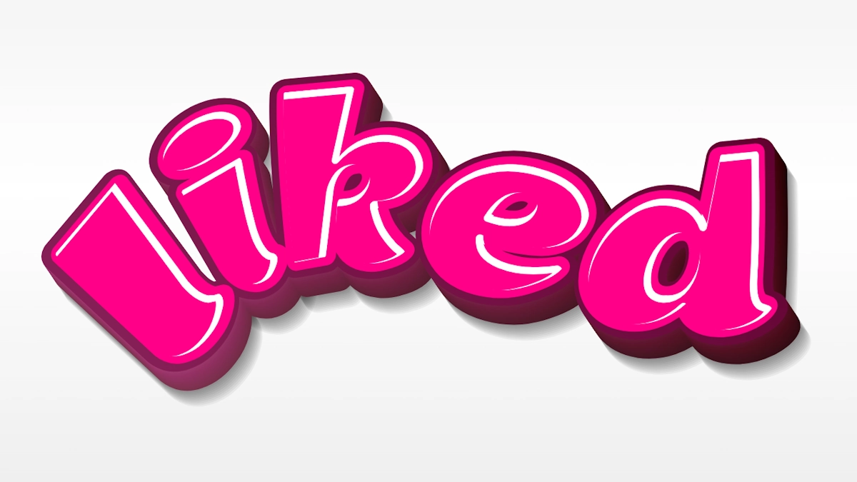 Çizgi roman tarzı sevimli pembe 3D metin