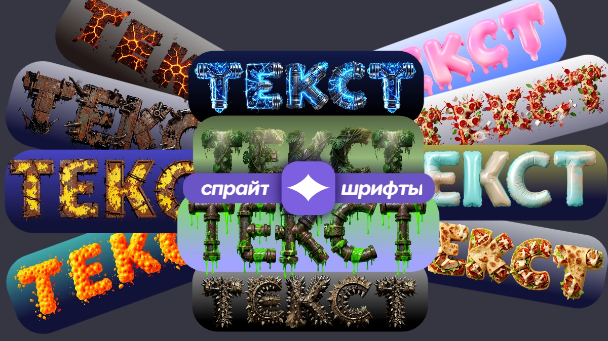 Farklı stiller ve tasarımlarla güzel sprite yazı tipi editörü