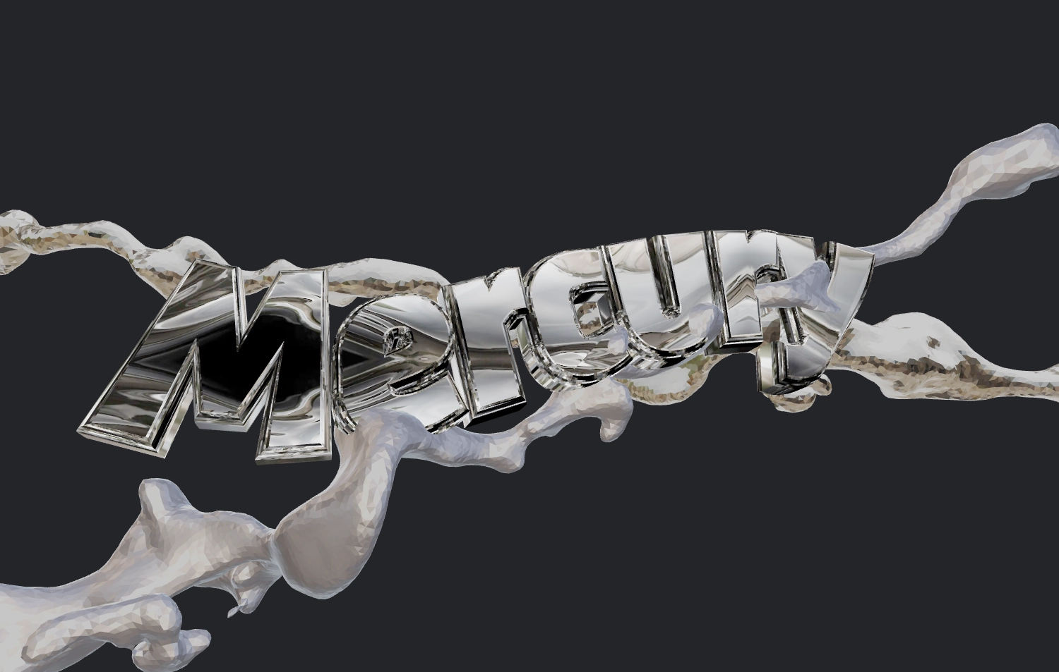 Sıvı metal yazı tipiyle yazı oluştur
