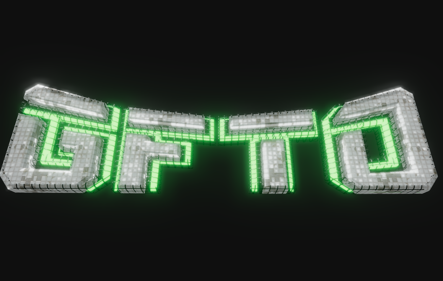 Futuristik neon yazı tipiyle güzel yazı