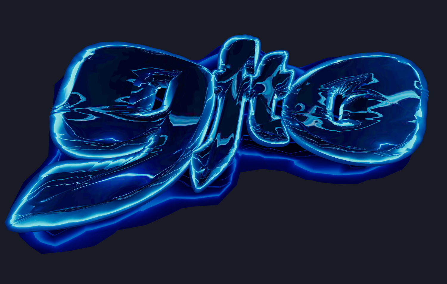 Holografik yazı tipiyle güzel başlık